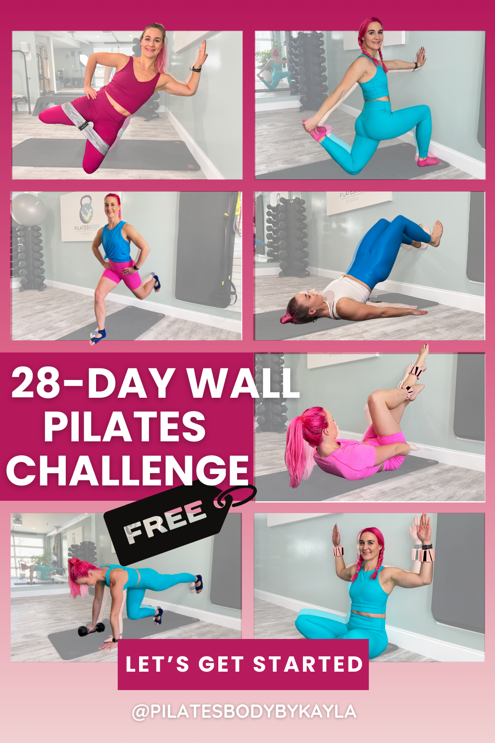 28 Day Wall Pilates Free Challenge In 2024 Pilates Challenge Pilates 