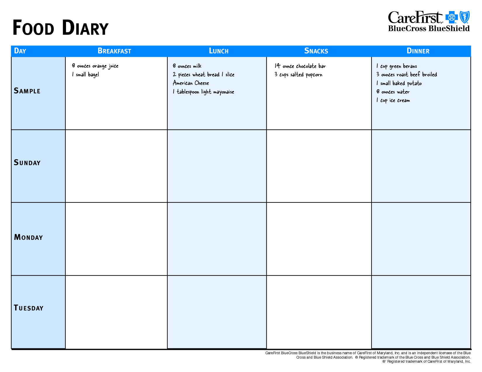 5 Best Images Of 7 Day Food Diary Printable Food Diary Log Sheets 