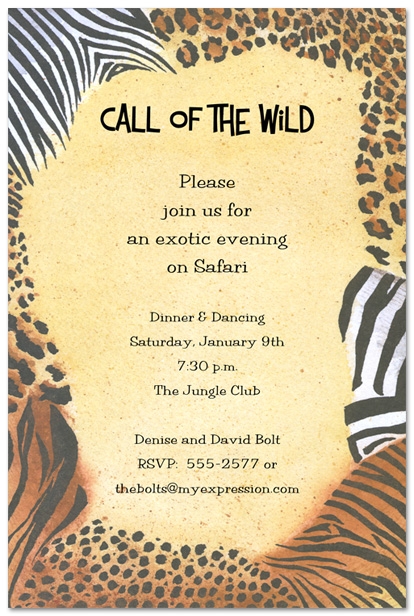 Animal Print Invitations