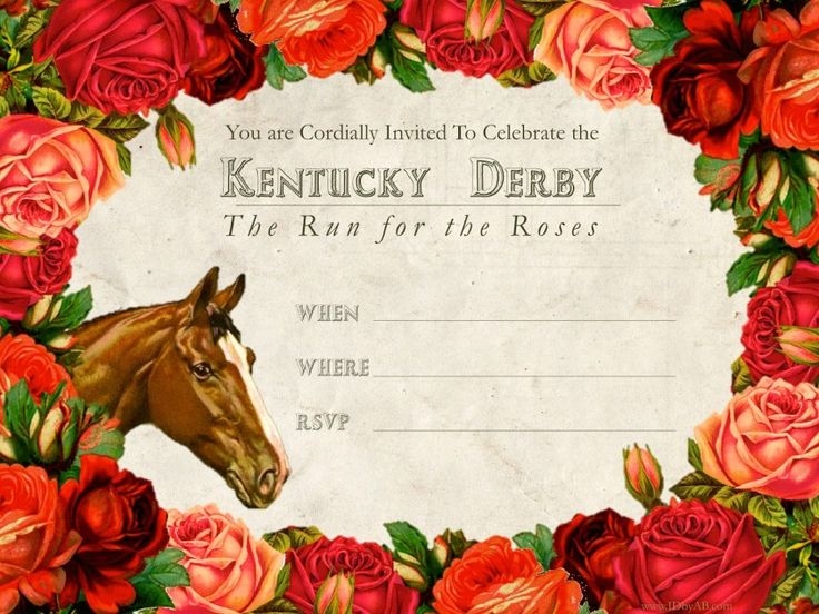 Derby Party Invitation Templates Free Printable Word Searches