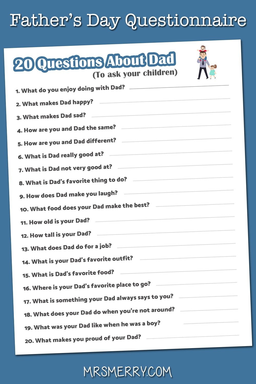 Father 39 s Day Trivia Questions And Answers Printable