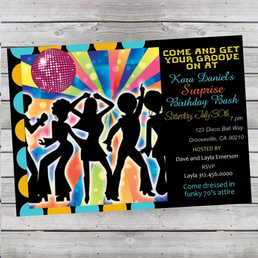 Free 70 39 S Theme Party Invitations Templates