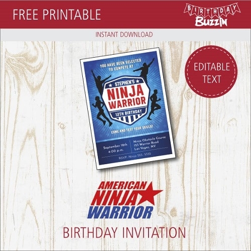 Free Free Printable Birthday Invitations Ninja Download Free Free 