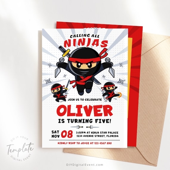 Free Free Printable Birthday Invitations Ninja Download Free Free 