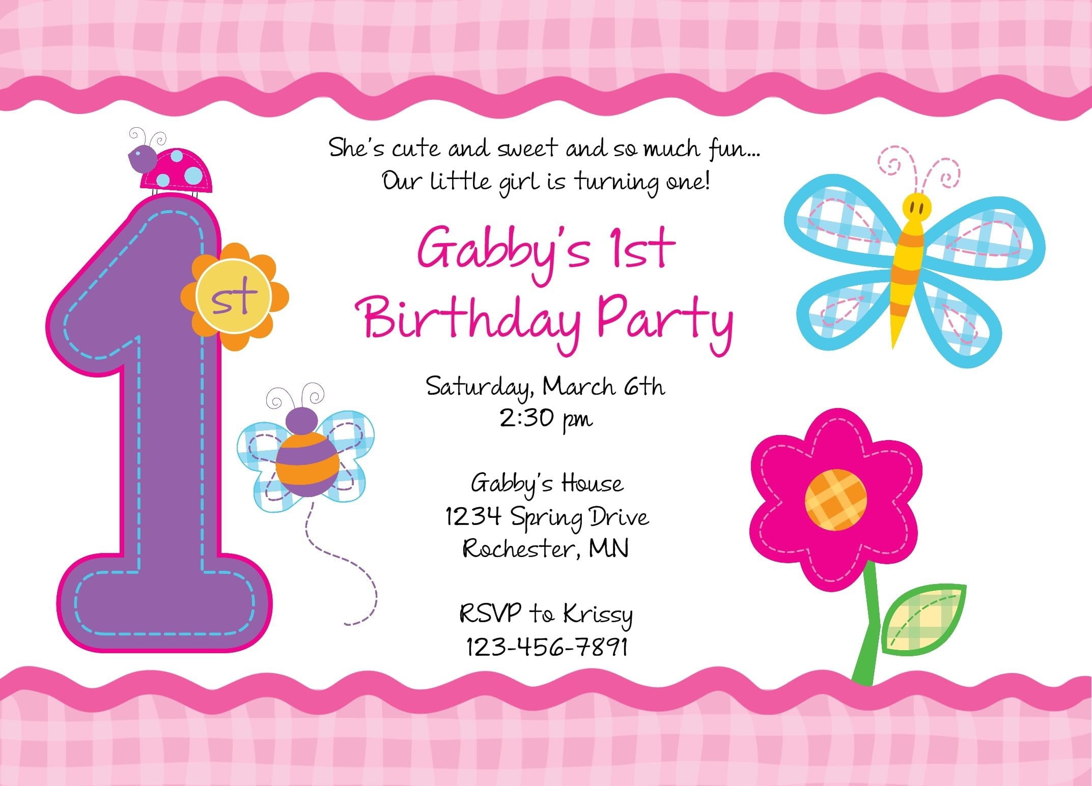 Free Printable First Birthday Invitations Bagvania FREE Printable 