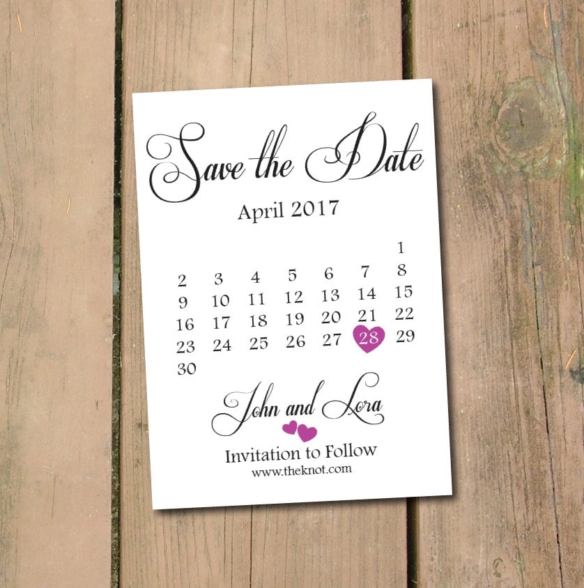 Free Printable Save The Date Calendar Templates Amelie Marylee