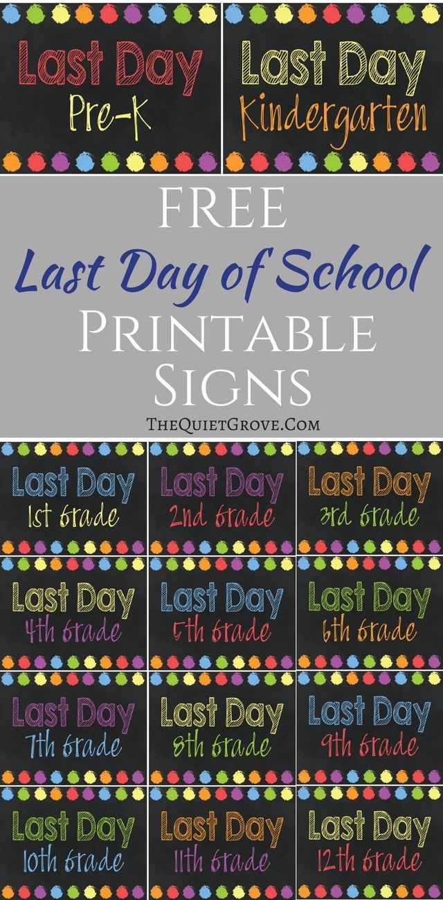 Last Day Of Kindergarten Printable Kindergarten