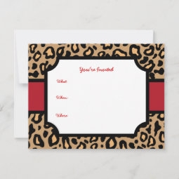 Leopard Animal Print Invitations Zazzle