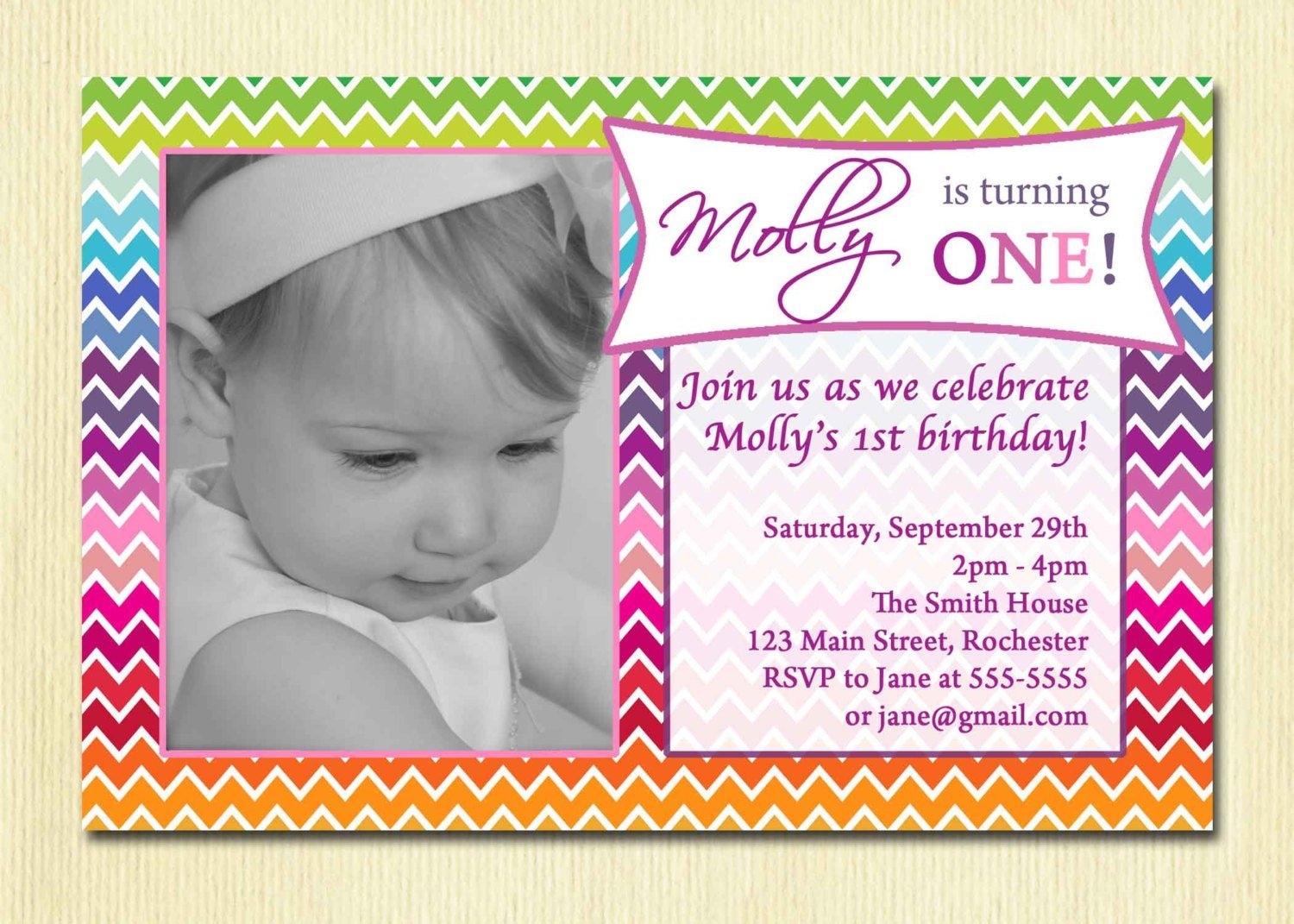 Printable 1st Birthday Party Invitations Invitation Design Blog