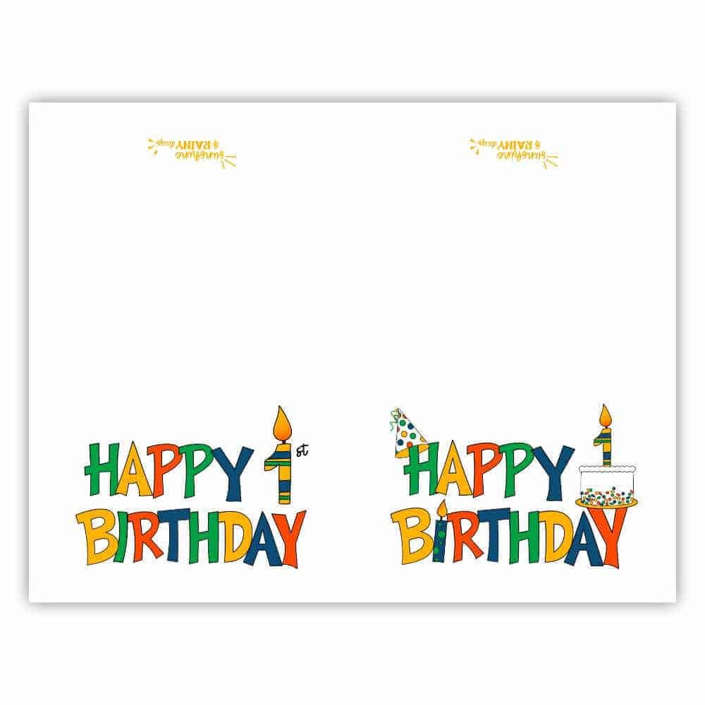 Printable First Birthday Card