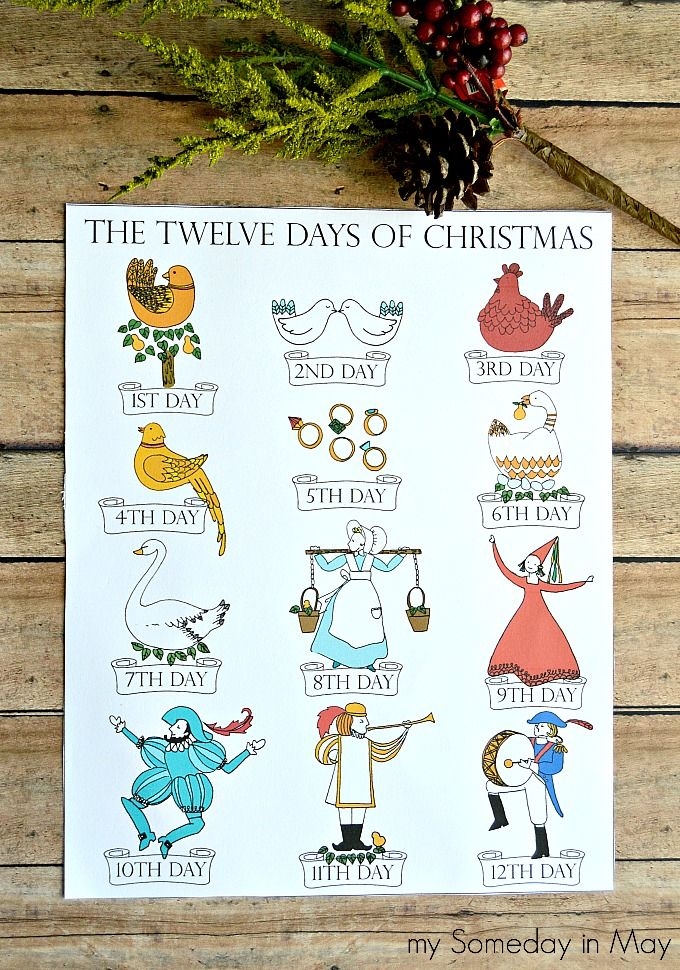 12 Days Of Christmas Printable 12 Days Of Christmas Christmas