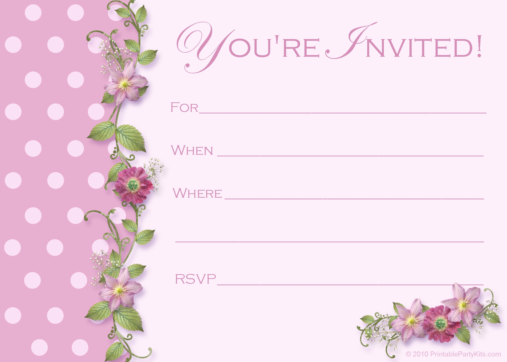 14 Blank Party Invitations To Print Pics US Invitation Template