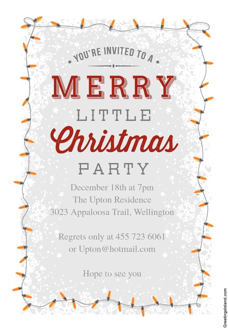 15 Free Printable Christmas Party Invitations A Merry Little Christmas 