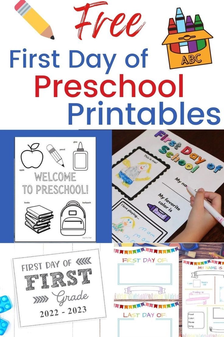 17 Free First Day Of Preschool Printables Artofit