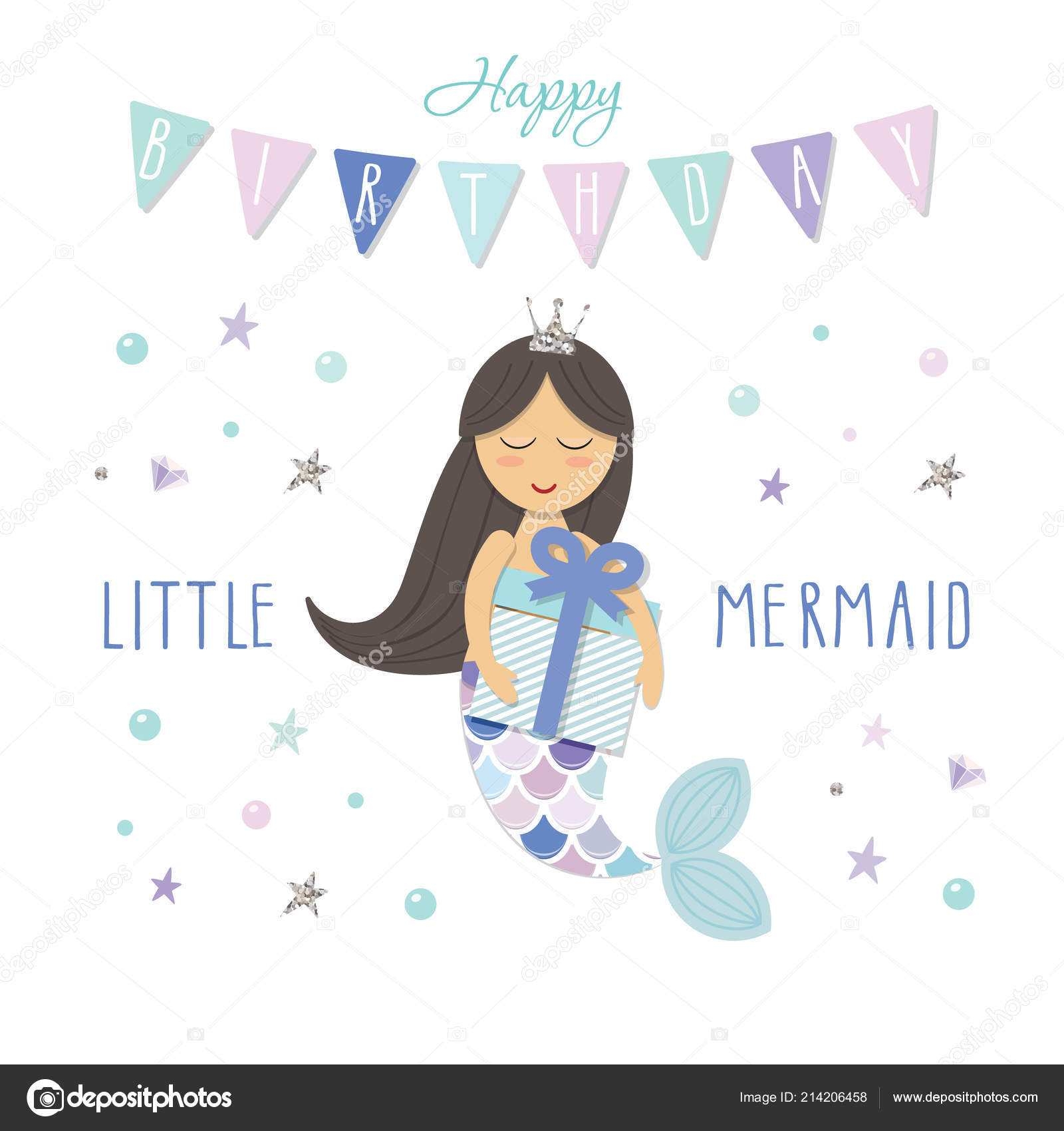 21 Printable Mermaid Birthday Card Template With Stunning Design For