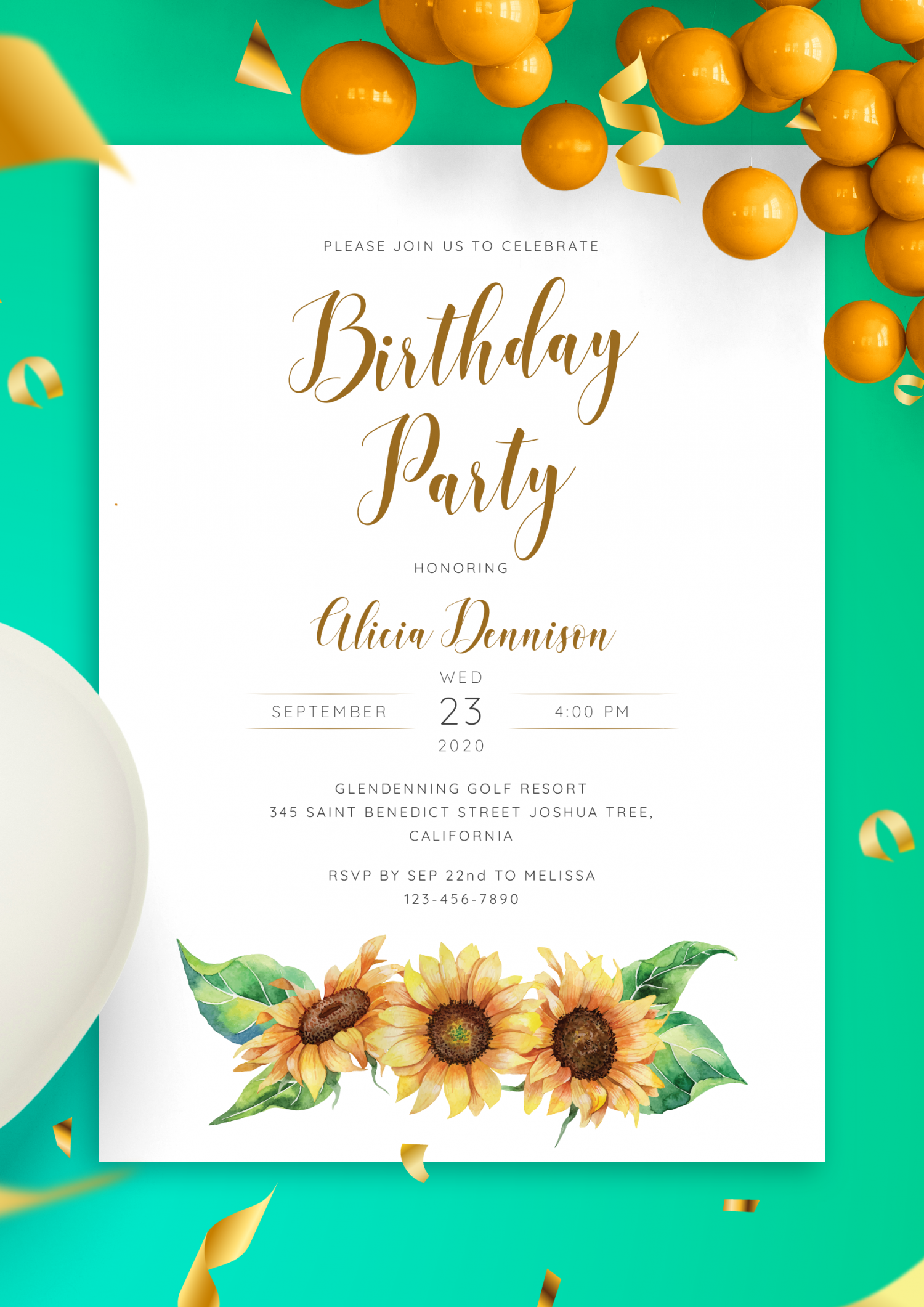 21st Birthday Invitations Template Free