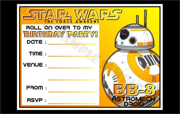 25 Star Wars Birthday Invitation Template Word PSD Publisher