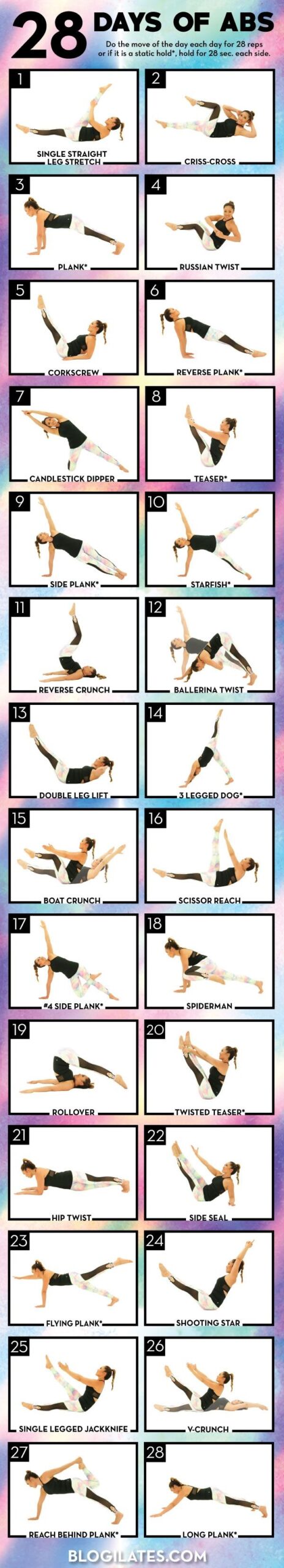 28 Day Wall Pilates Challenge Free Printable Printable Word Searches