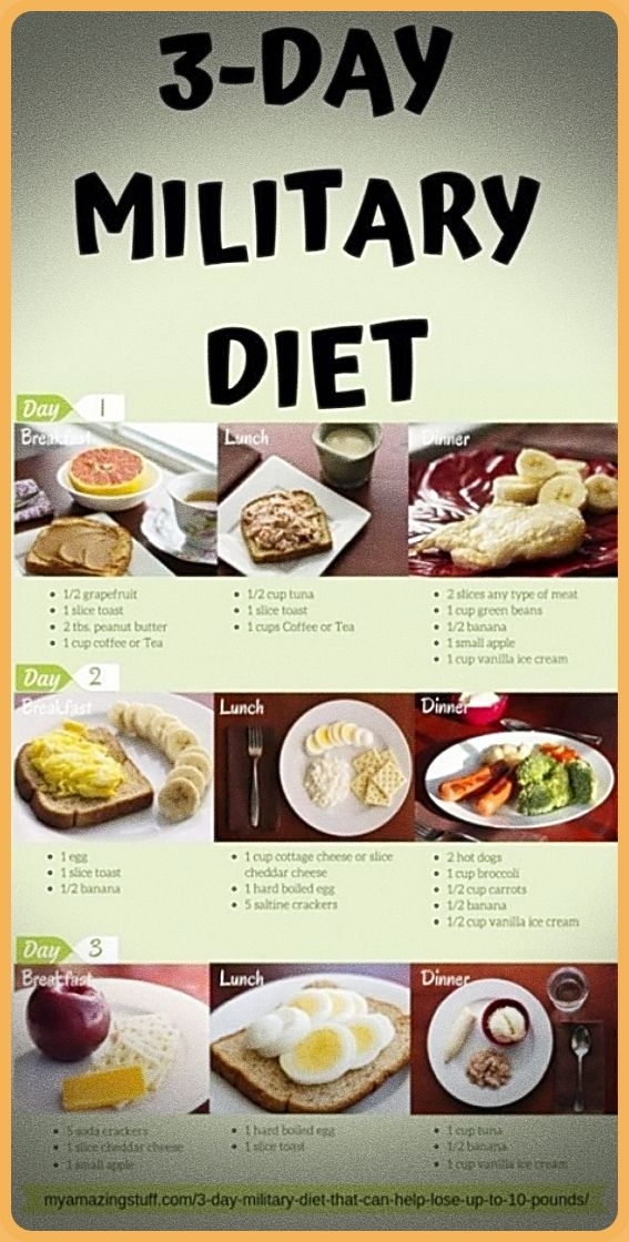 3 Day Diet Menu Printable