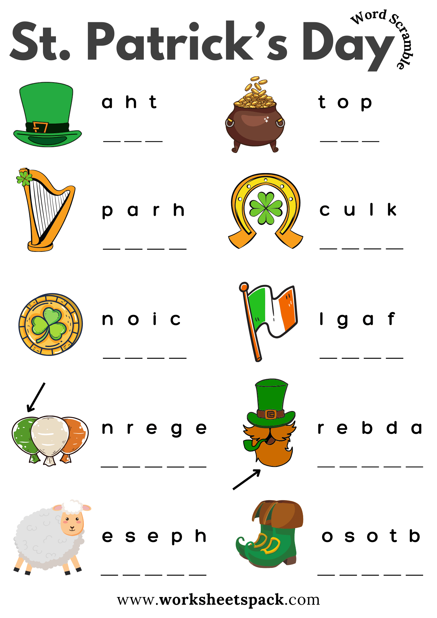 30 Best Free St Patrick s Day Worksheets Bundle Worksheetspack