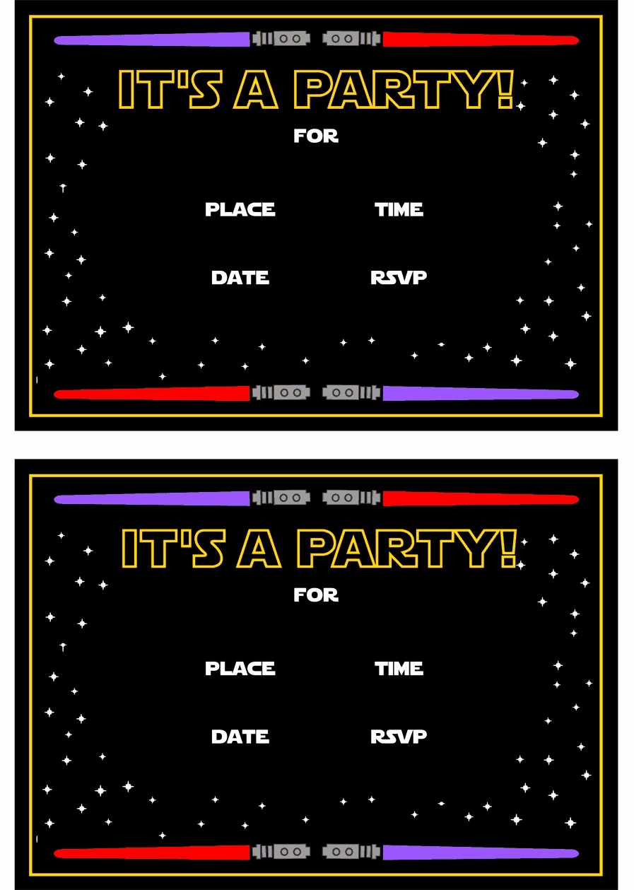 30 Star Wars Invitations Template Tate Publishing News