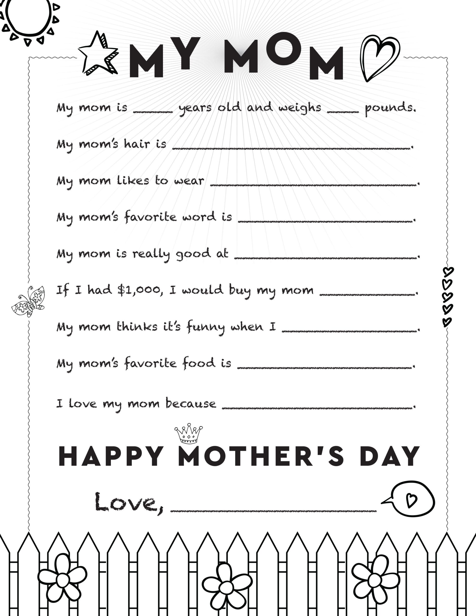 31 Free Printable Mothers Day Cards Gathered Worksheets Library