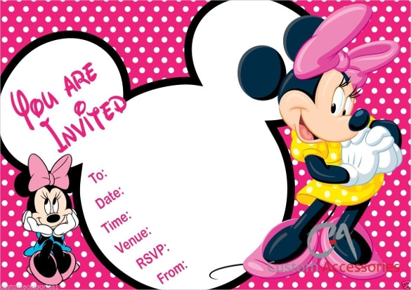 42 Minnie Mouse Birthday Invitation Templates PSD Word AI