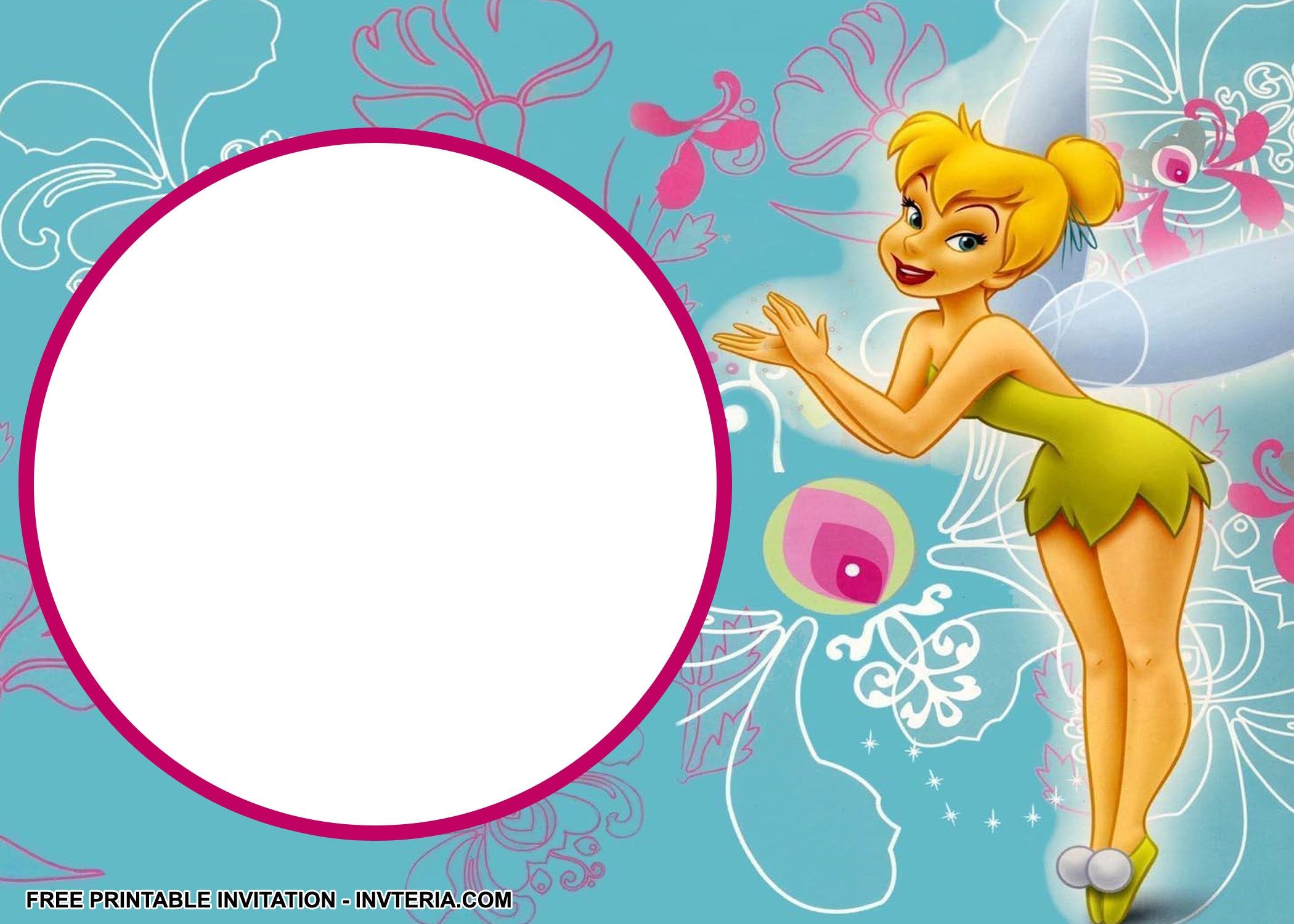 45 Tinkerbell Invitation Cards For Birthdays PNG Free Invitation 
