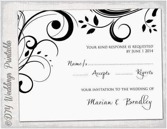 48 How To Create Free Printable Rsvp Card Template For Free By Free 
