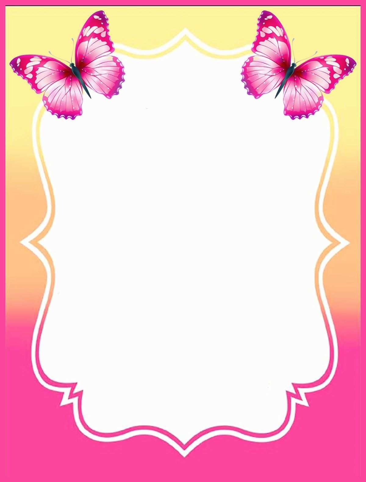 68 Printable Birthday Invitation Template Butterfly Party Photo For