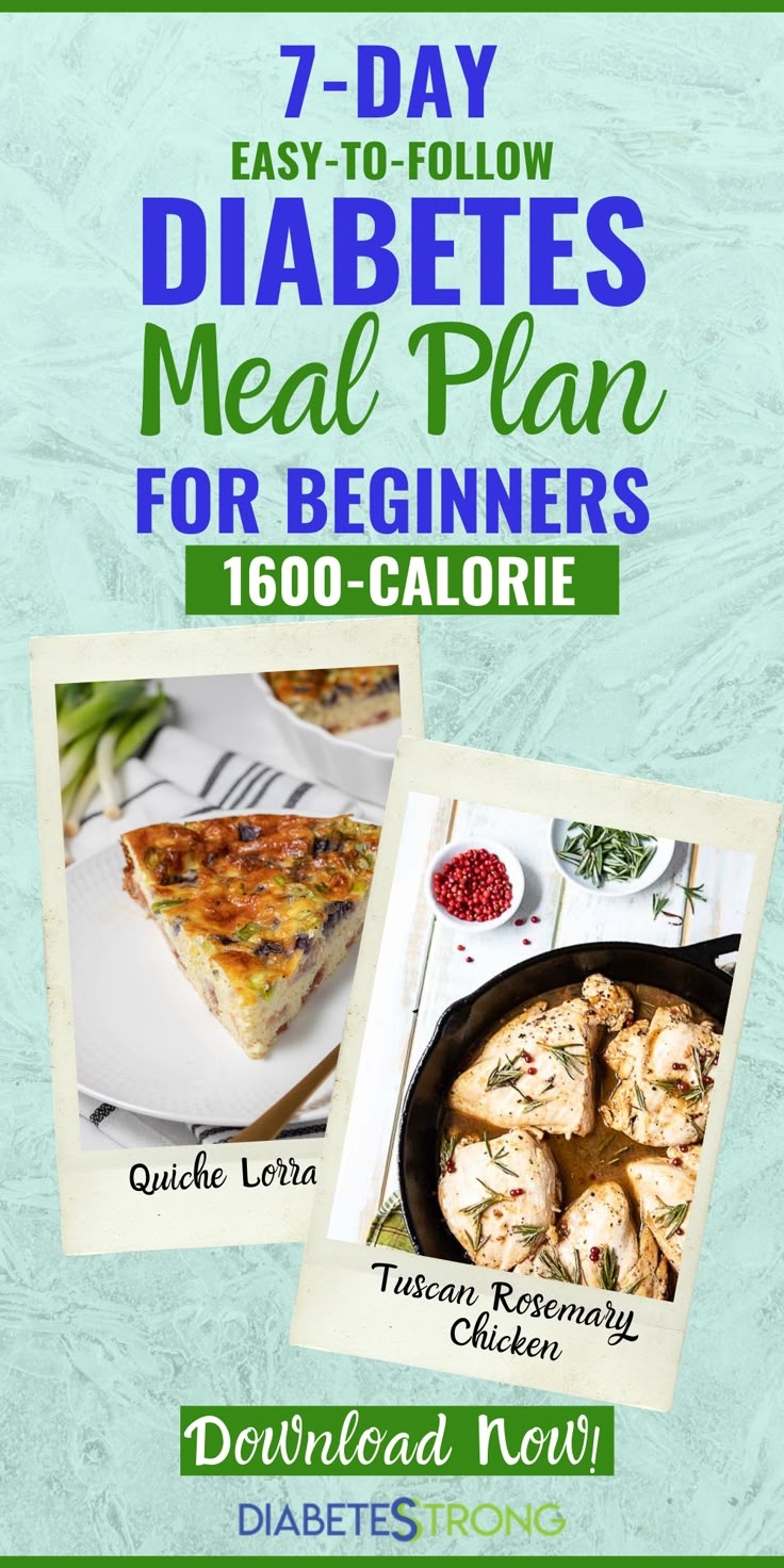 7 Day Printable Diabetic Meal Plan