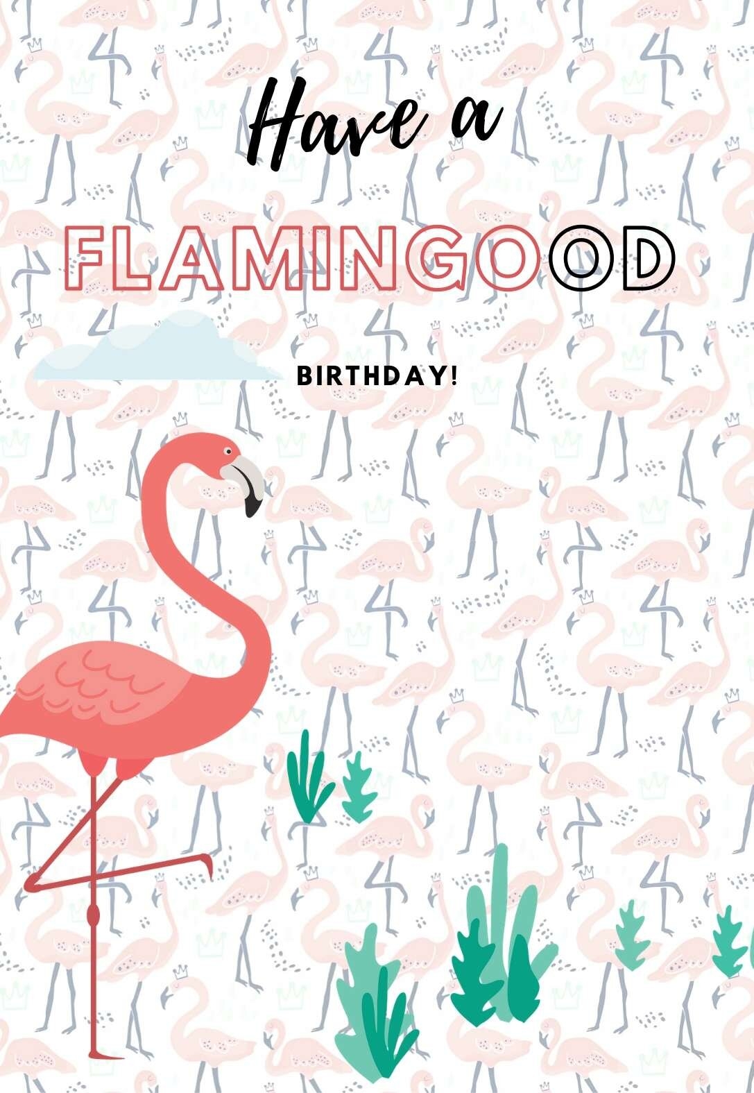 8 Flamingo Printable Birthday Cards free PRINTBIRTHDAY CARDS