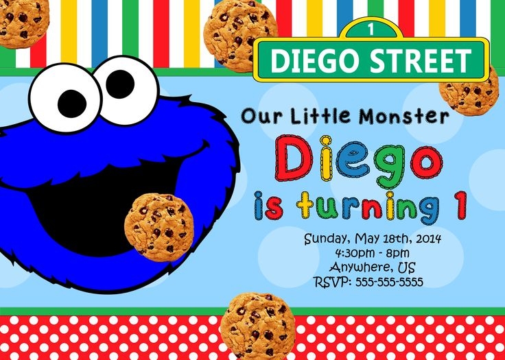 An Image Of A Cookie Monster Birthday Party