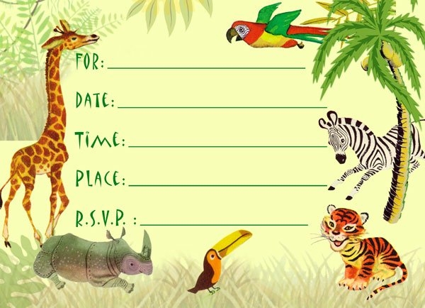 Animal Party Invitations Free Printable Free Templates Printable