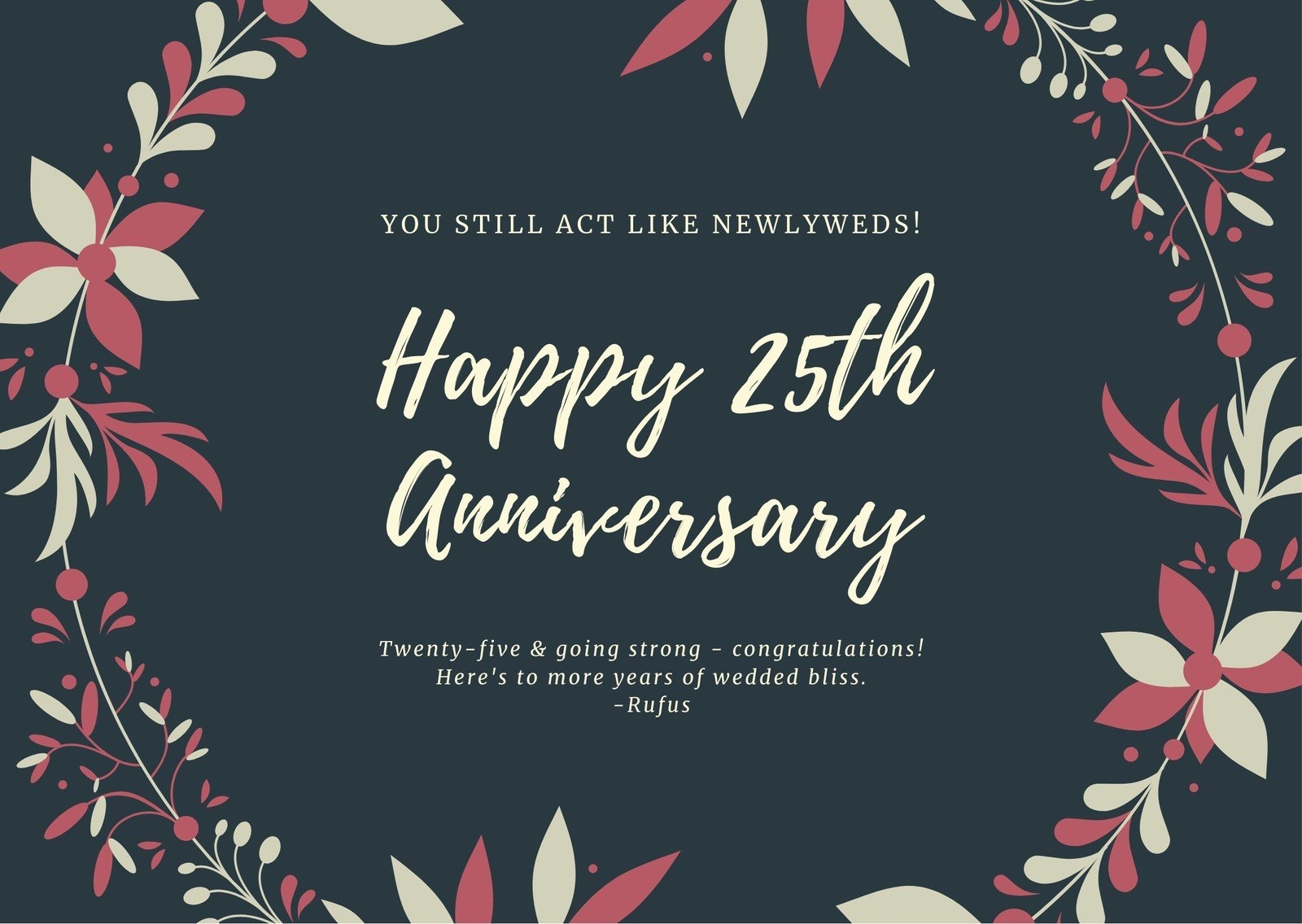 Anniversary Card Template Word Card Template
