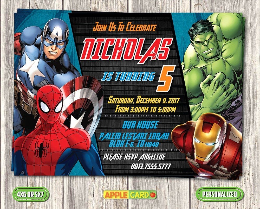 Avengers Birthday Invitations Templates Free Printable Templates Free