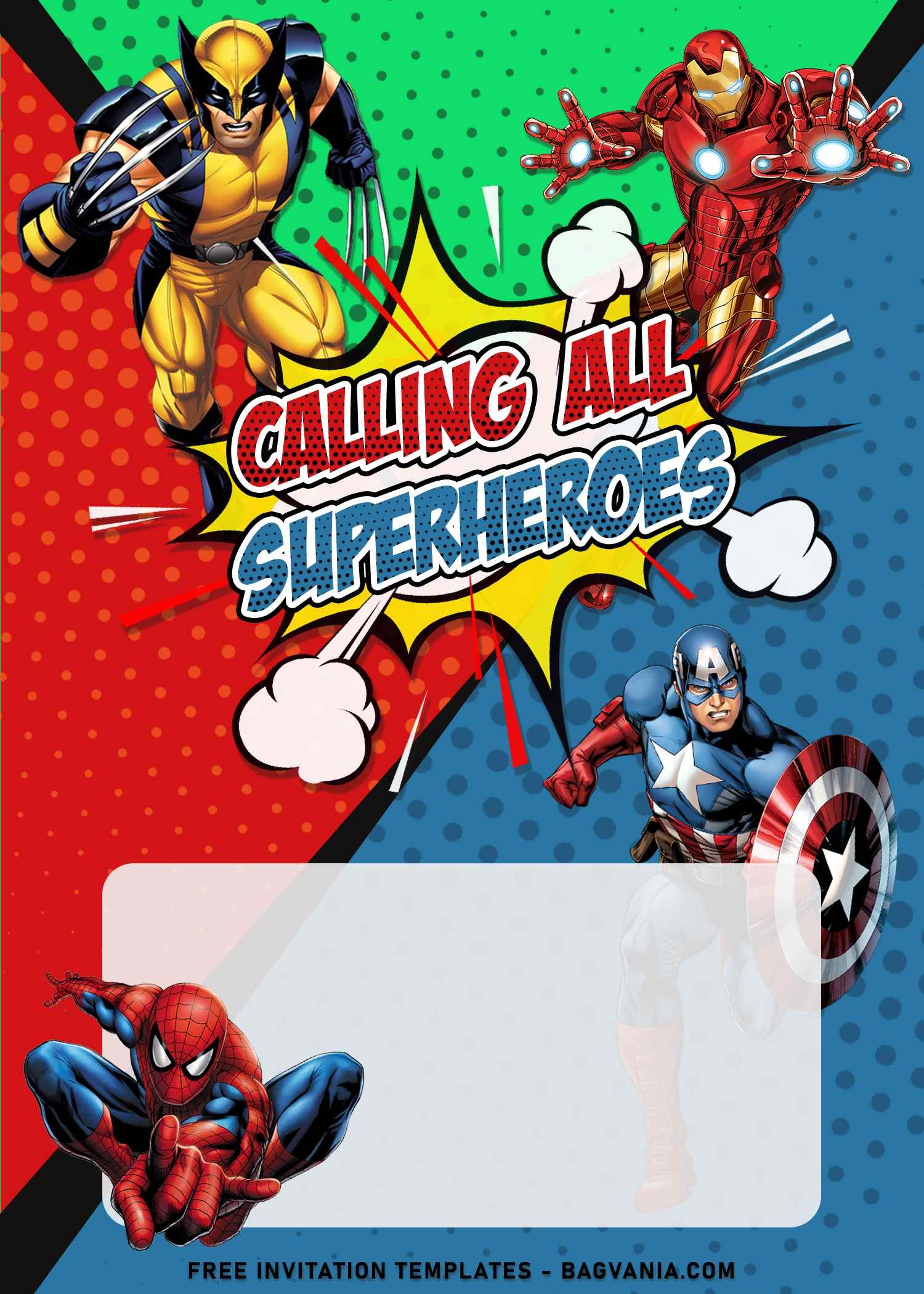 Avengers Invitation Template Free