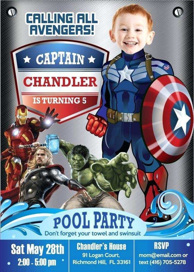 Avengers Party Invitation Template Cards Design Templates