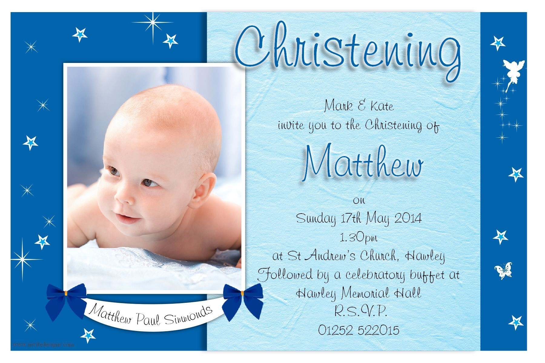 Baptism Invitations Template