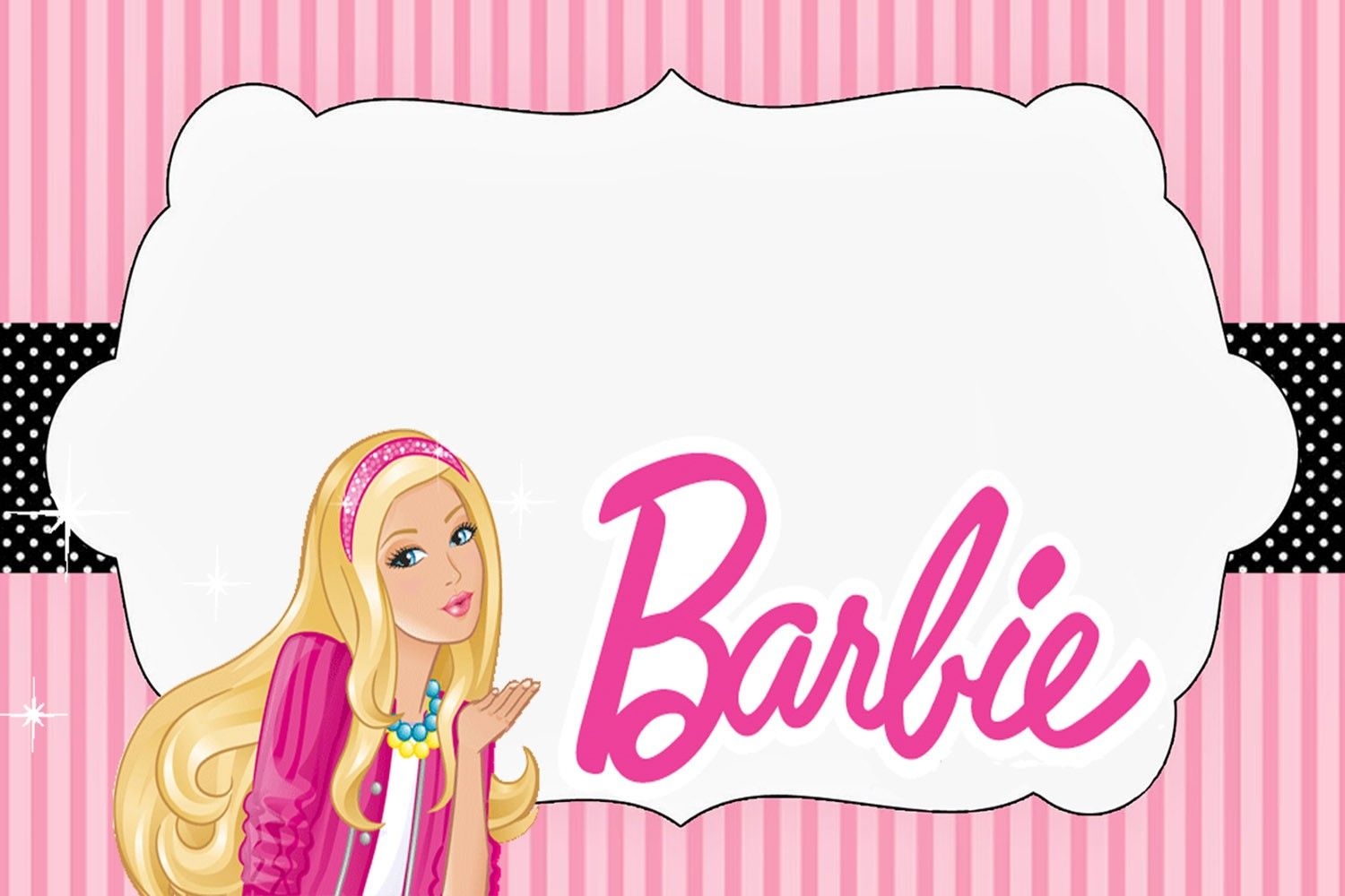 Barbie Birthday Invitation Card Free Printable