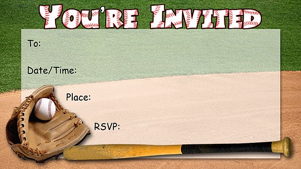 Baseball Invitations Free Printable Fill In Invitations