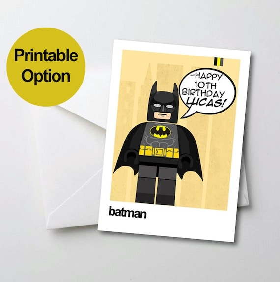 Batman Printable Birthday Card