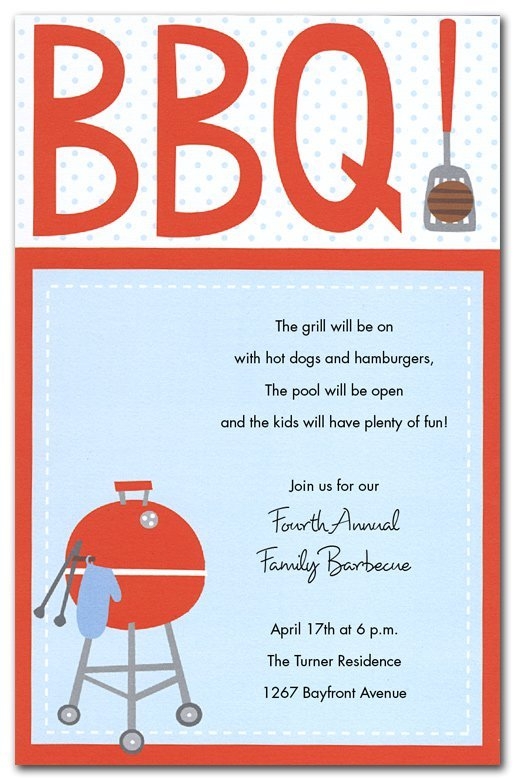 Bbq Invitations Free Printable Templates