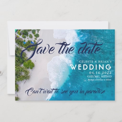Beach Destination Wedding Save Dates Save The Date Zazzle