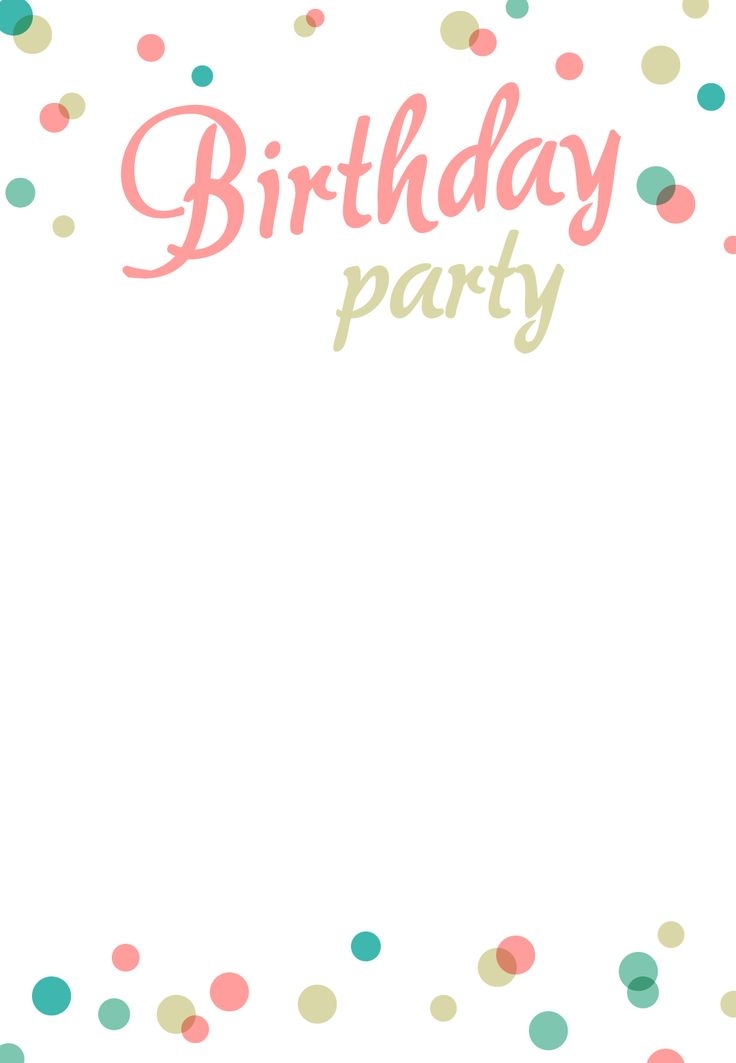 Birthday Card Invite Template Free Printable Birthday Invitations