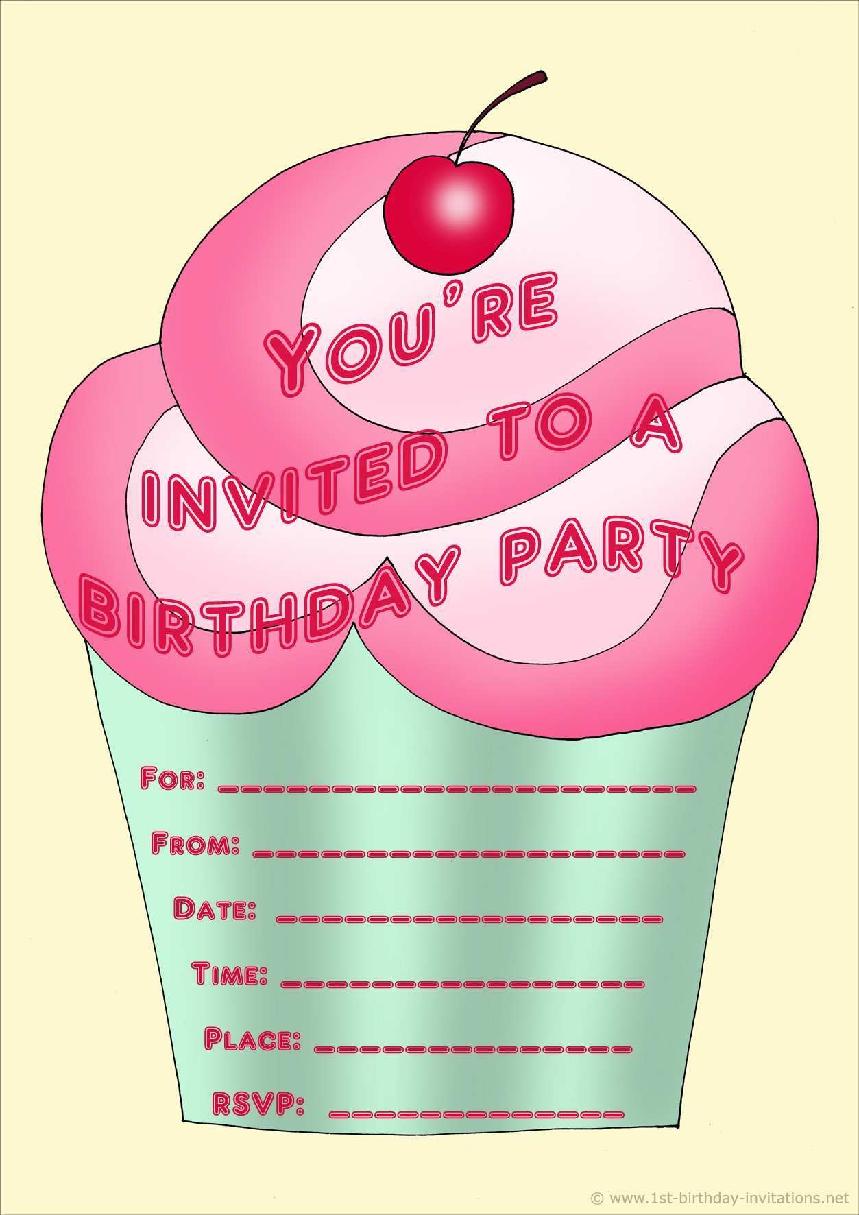 Birthday Invitation Printable Free