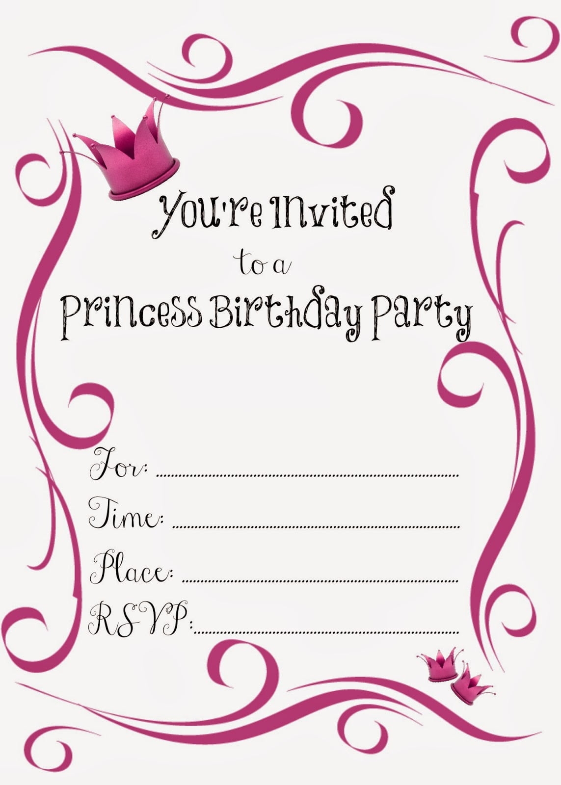 Birthday Party Invitations Free Printable