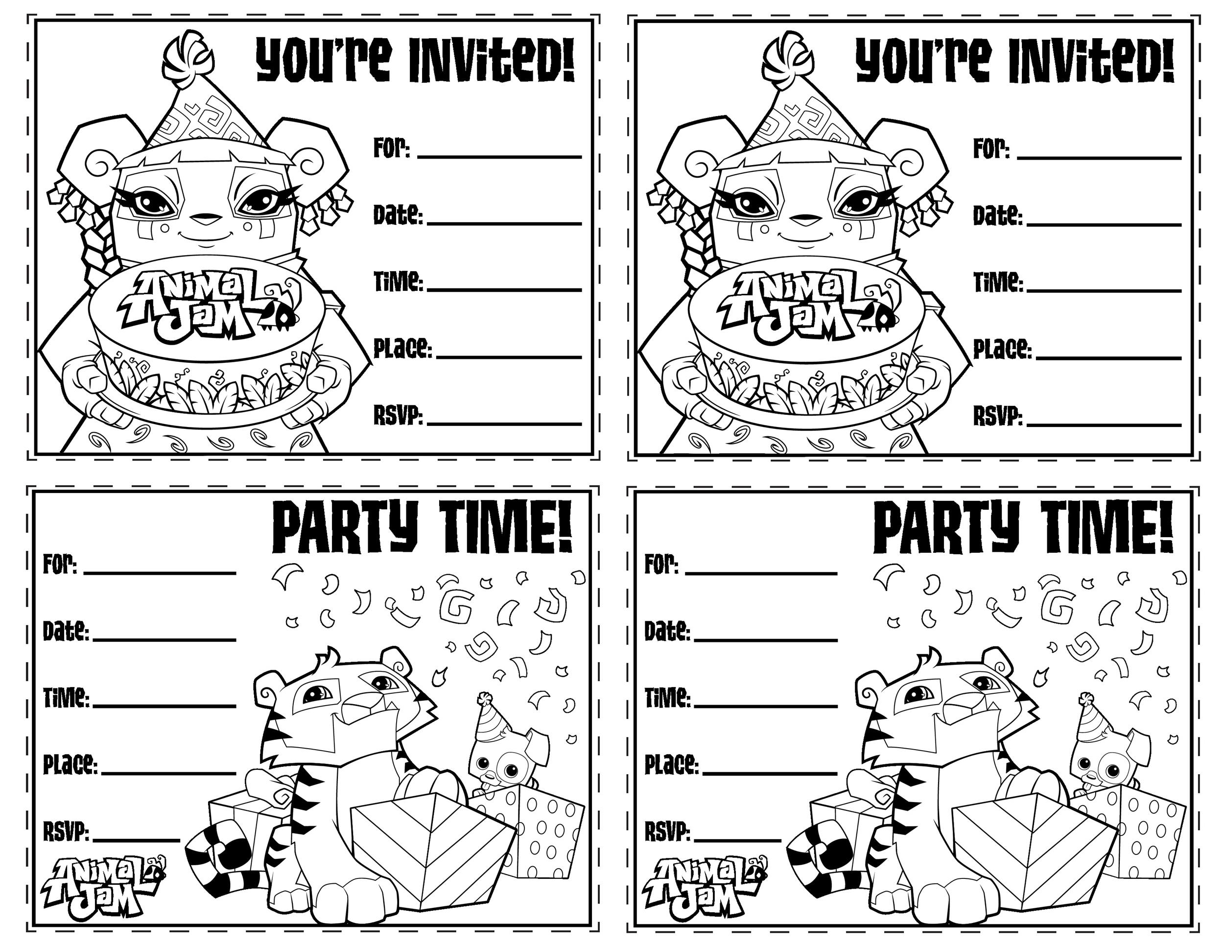 Black And White Birthday Invitations Printable