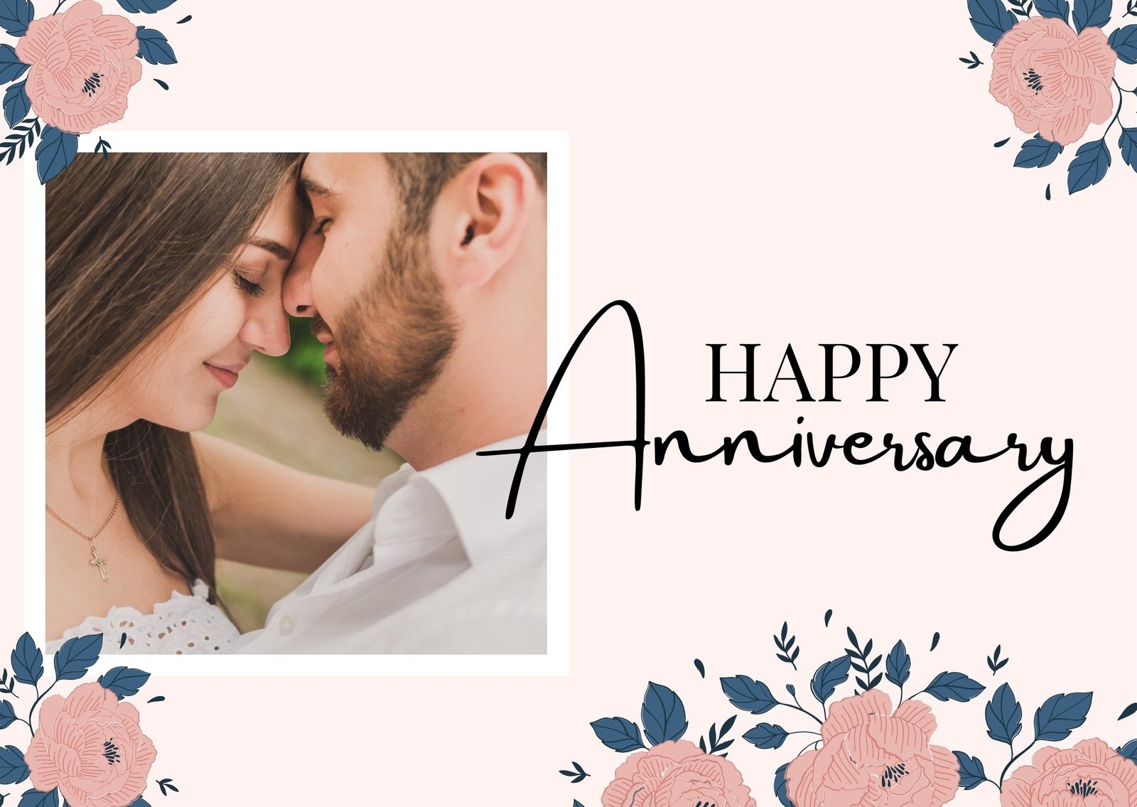 Blank Anniversary Card Template Printable Online