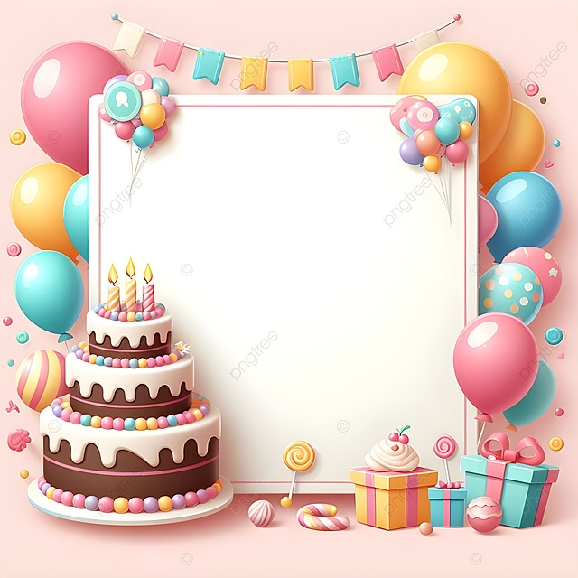 Blank Birthday Invitation Card Background Birthday Card Invitation 
